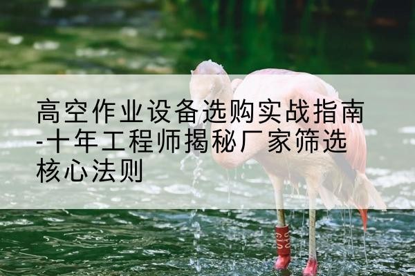 宁津剪叉式升降机厂家-高空作业设备选购实战指南-十年工程师揭秘厂家筛选核心法则