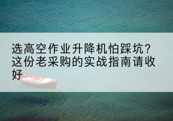 宁津高空作业升降机厂家推荐-选高空作业升降机怕踩坑？这份老采购的实战指南请收好